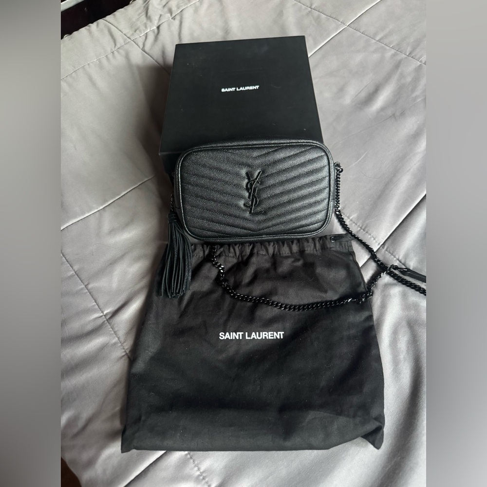 Saint Laurent Black Quilted Leather Bag